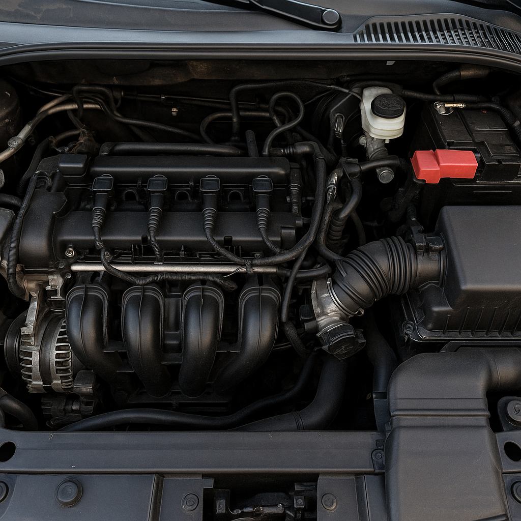 Engine bay for tune-ups (coils, plugs, filters)