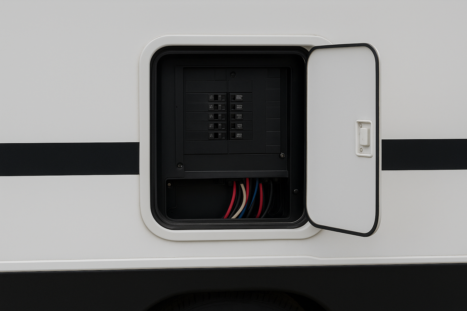 RV electrical distribution panel