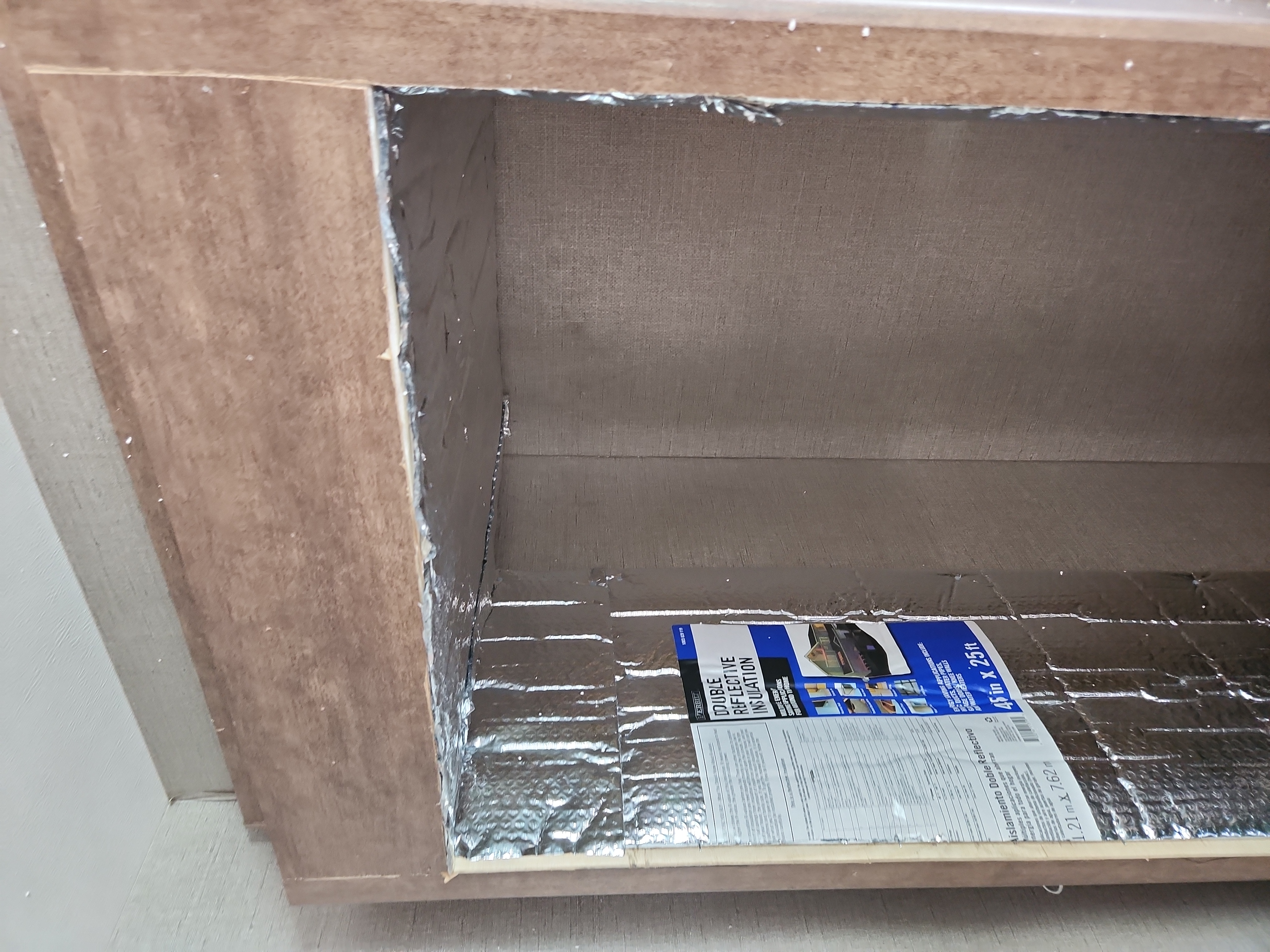 Refrigerator insulation before work