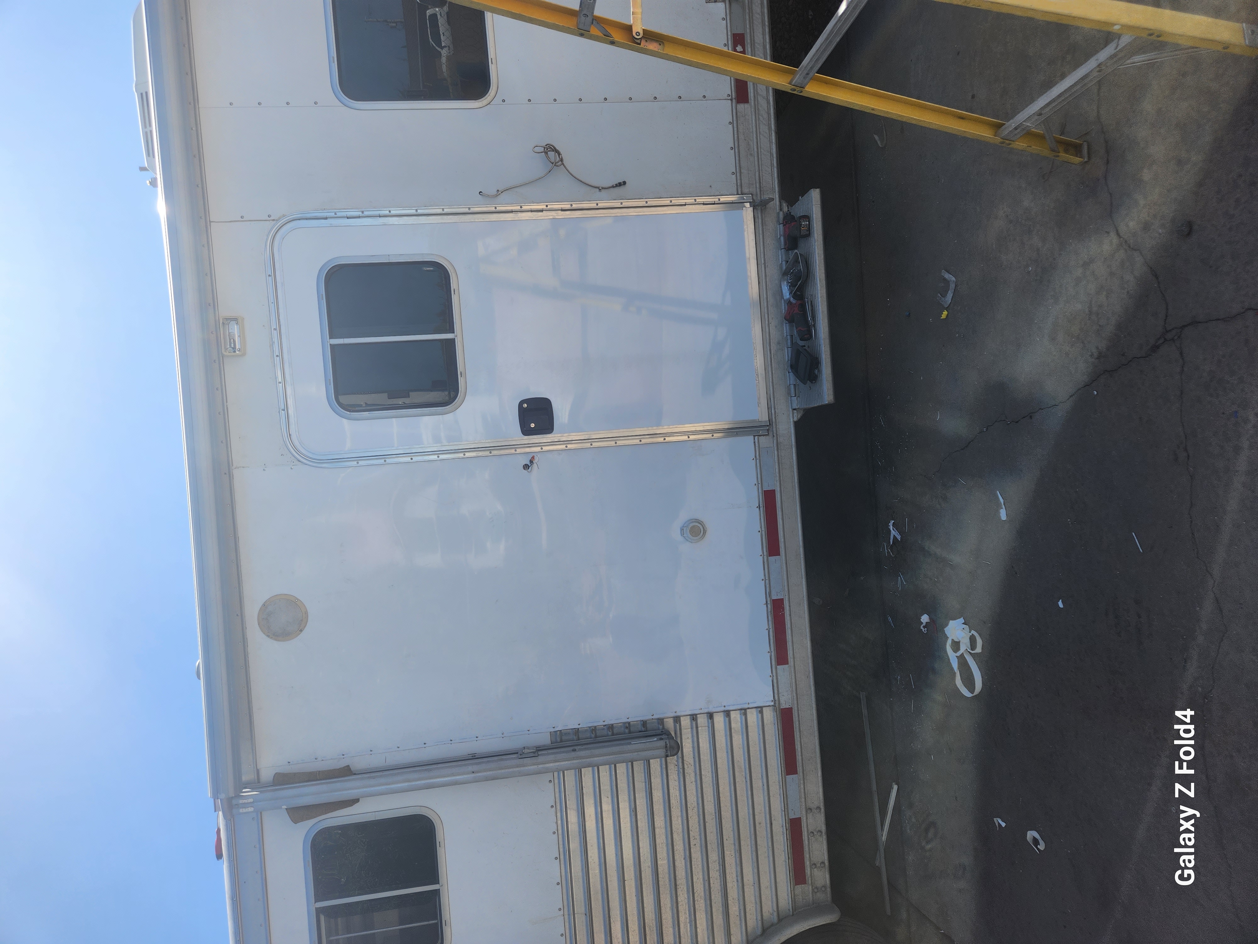 Trailer door after panel work